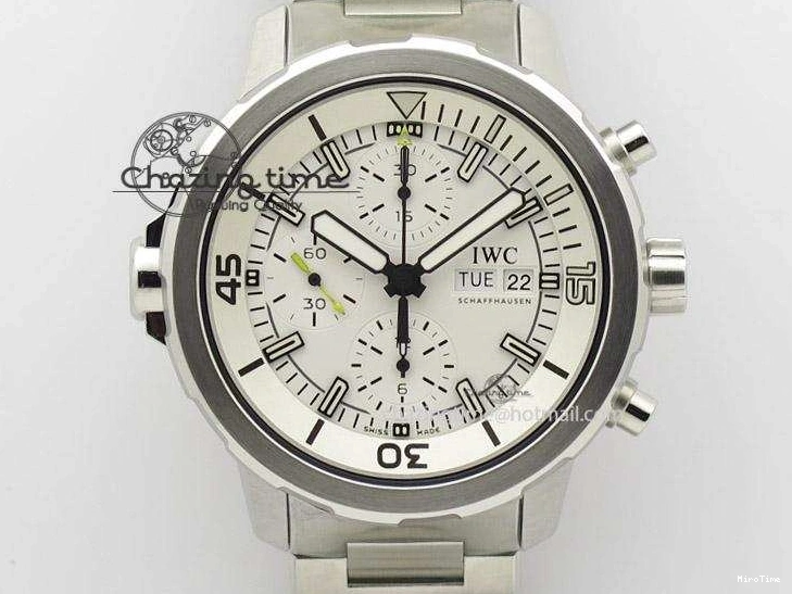 MIROTIME 0228 Versatile Aquatimer Chrono IW376803 V6F 1:1 Best Edition White Dial On SS Bracelet A 7359